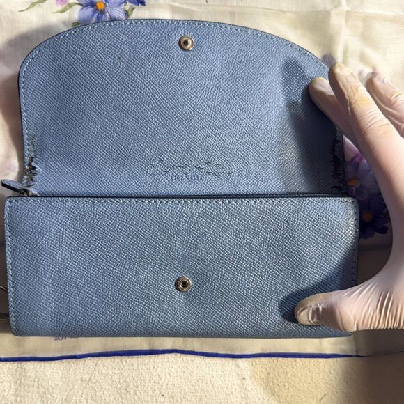 Coach Slim Envelope Wallet – Restored Blue Leather, Sealed, EUC - Picture 9 of 11